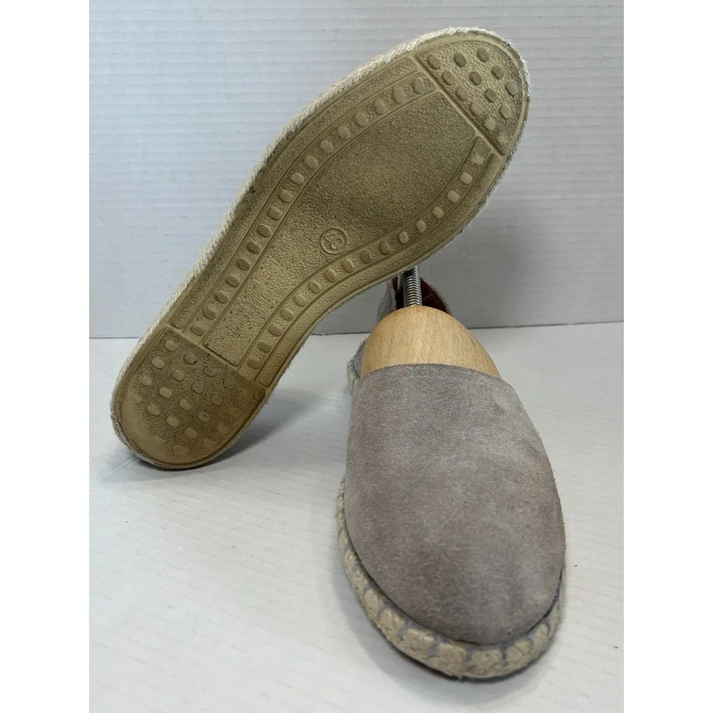 Verbenas Carmen Shoes Womens Size EU 40 Taupe Suede Espadrille Slip On‎ Comfort